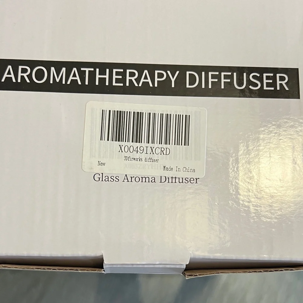 Aromatherapy Diffuser silver/black Glass 7x4 inches